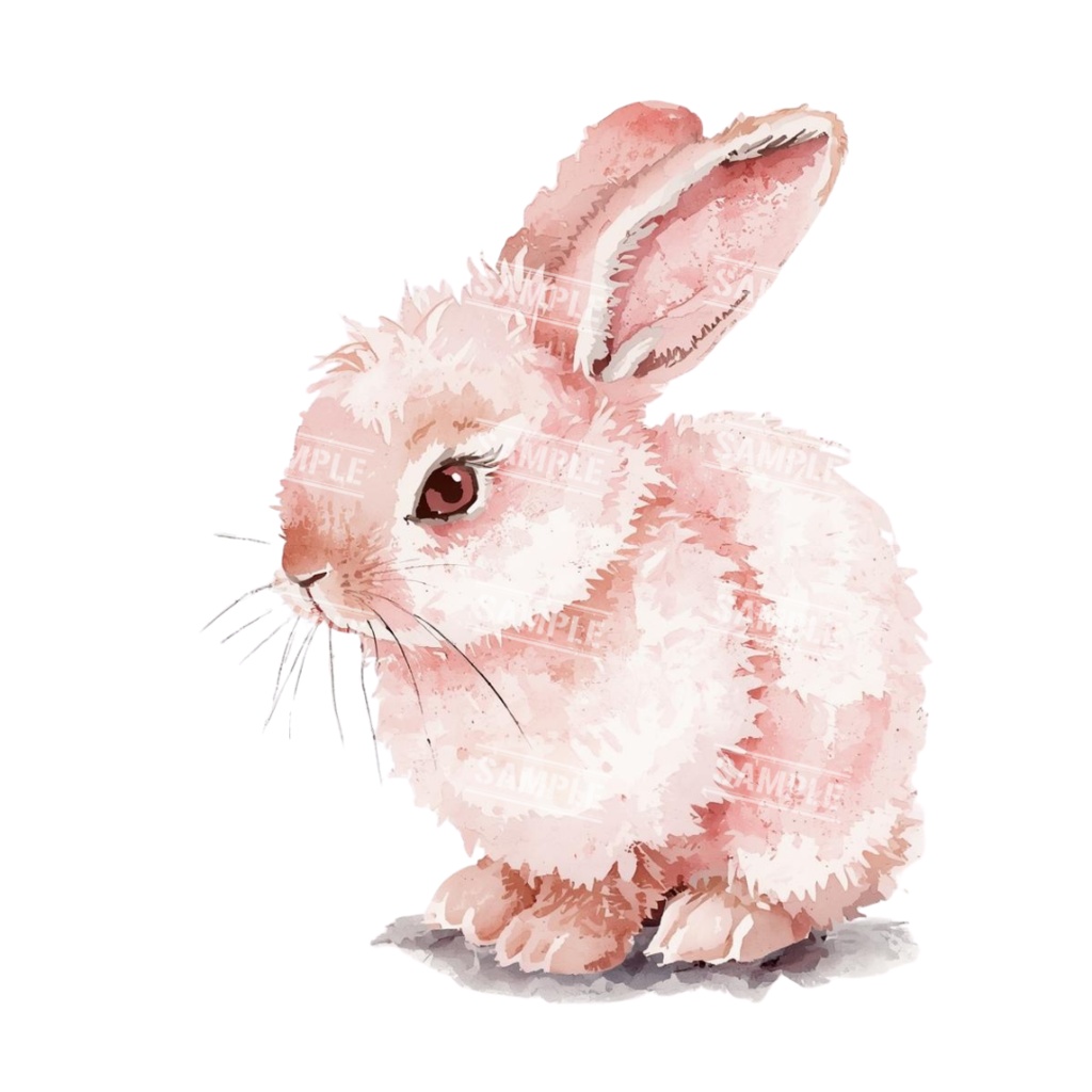 『baby animals(動物の赤ちゃん)』水彩画風 背景透過PNG素材 21点セット