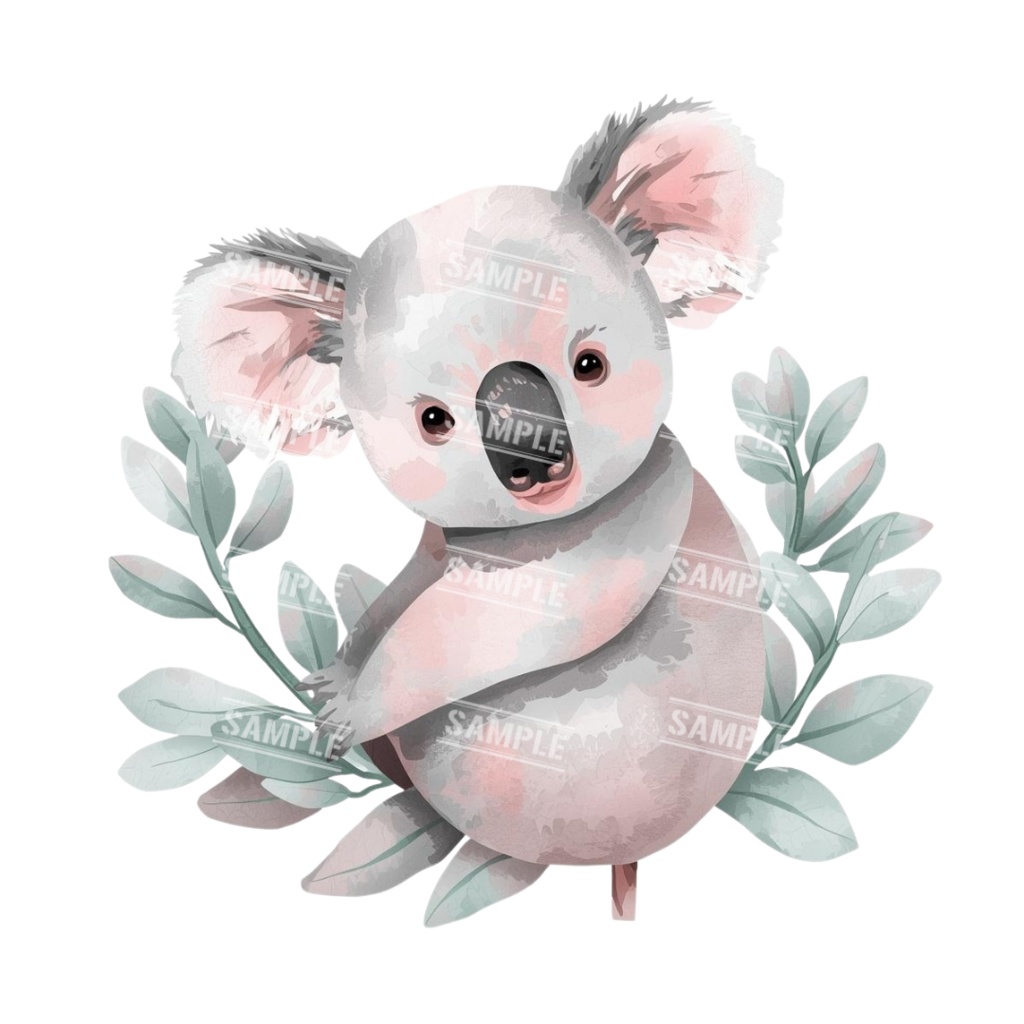 『baby animals(動物の赤ちゃん)』水彩画風 背景透過PNG素材 21点セット