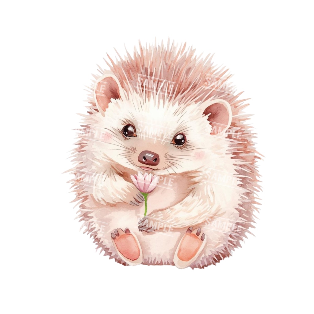 『baby animals(動物の赤ちゃん)』水彩画風 背景透過PNG素材 21点セット