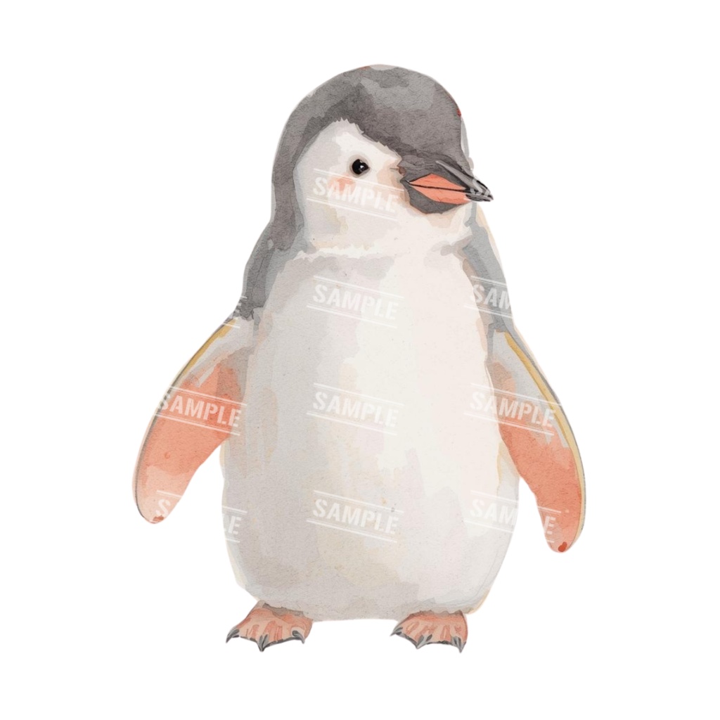 『baby animals(動物の赤ちゃん)』水彩画風 背景透過PNG素材 21点セット