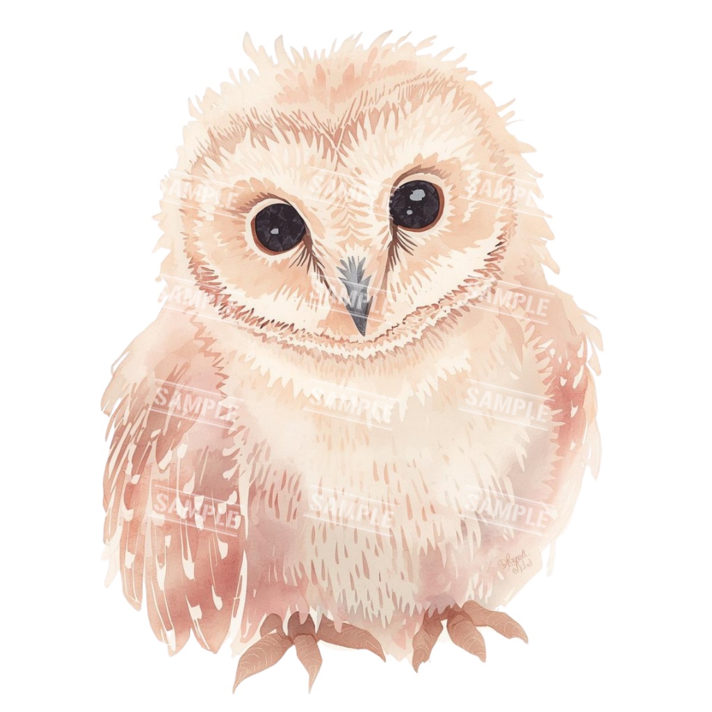 『baby animals(動物の赤ちゃん)』水彩画風 背景透過PNG素材 21点セット