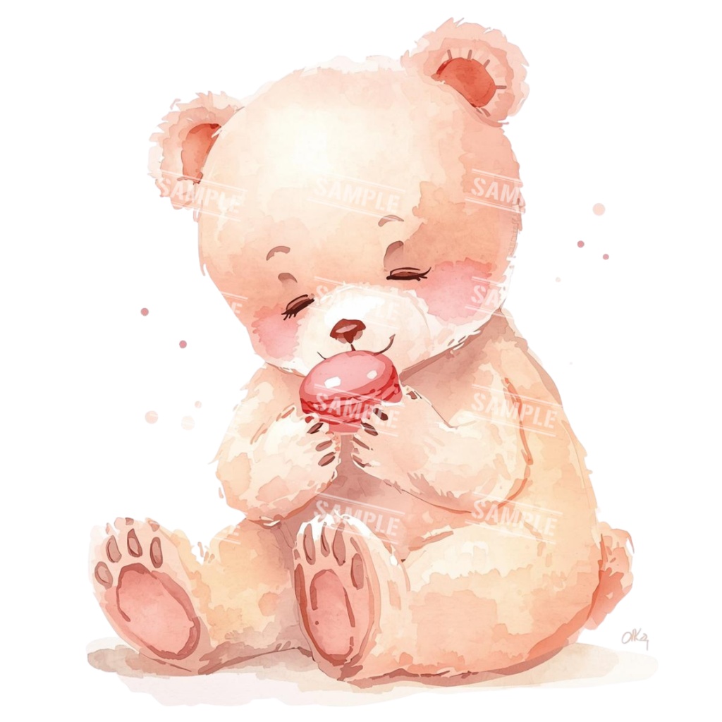 『baby animals(動物の赤ちゃん)』水彩画風 背景透過PNG素材 21点セット