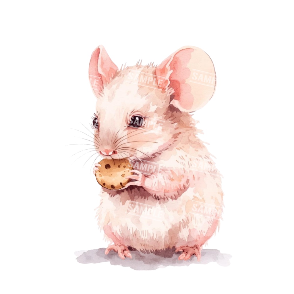 『baby animals(動物の赤ちゃん)』水彩画風 背景透過PNG素材 21点セット