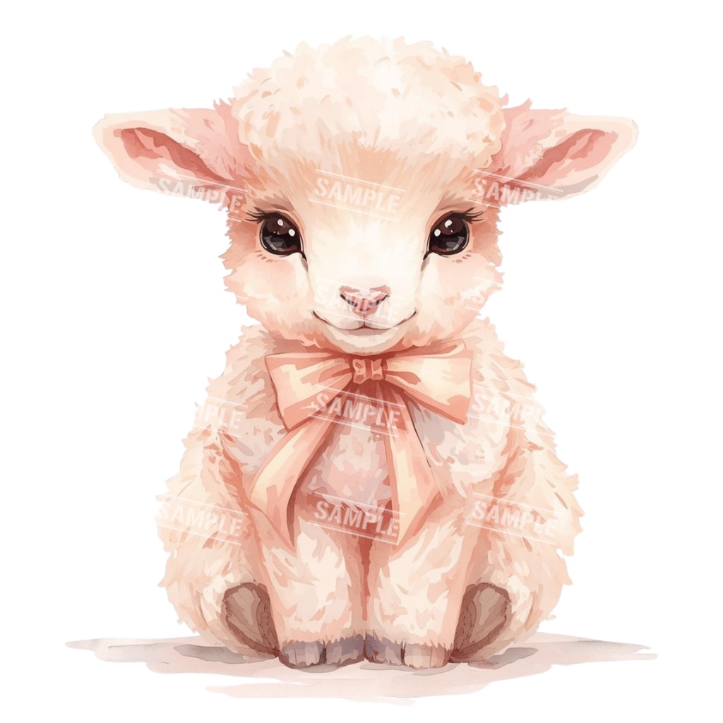 『baby animals(動物の赤ちゃん)』水彩画風 背景透過PNG素材 21点セット