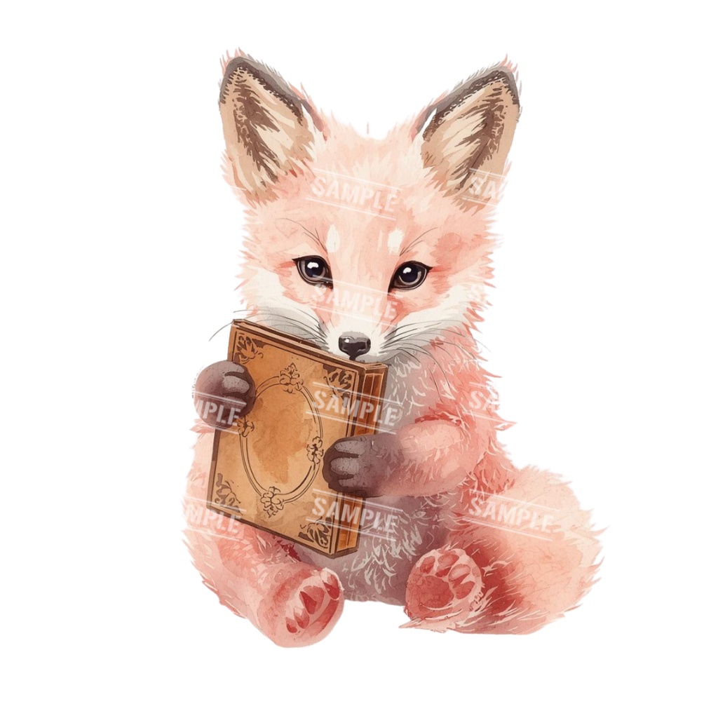 『baby animals(動物の赤ちゃん)』水彩画風 背景透過PNG素材 21点セット