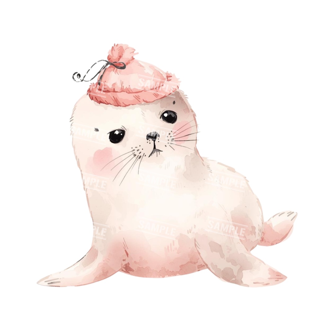 『baby animals(動物の赤ちゃん)』水彩画風 背景透過PNG素材 21点セット