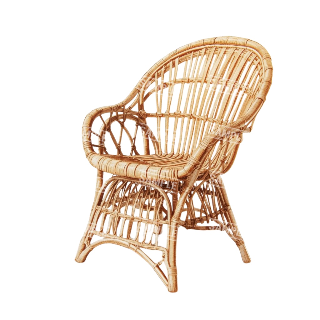 『chairs ~color ver.~』 水彩画風 背景透過PNG素材 39点セット