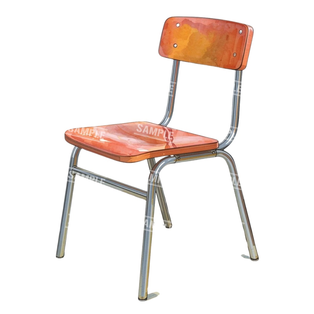 『chairs ~color ver.~』 水彩画風 背景透過PNG素材 39点セット