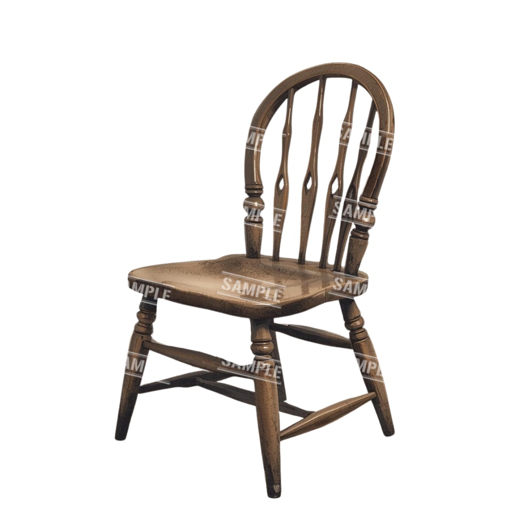 『chairs ~color ver.~』 水彩画風 背景透過PNG素材 39点セット