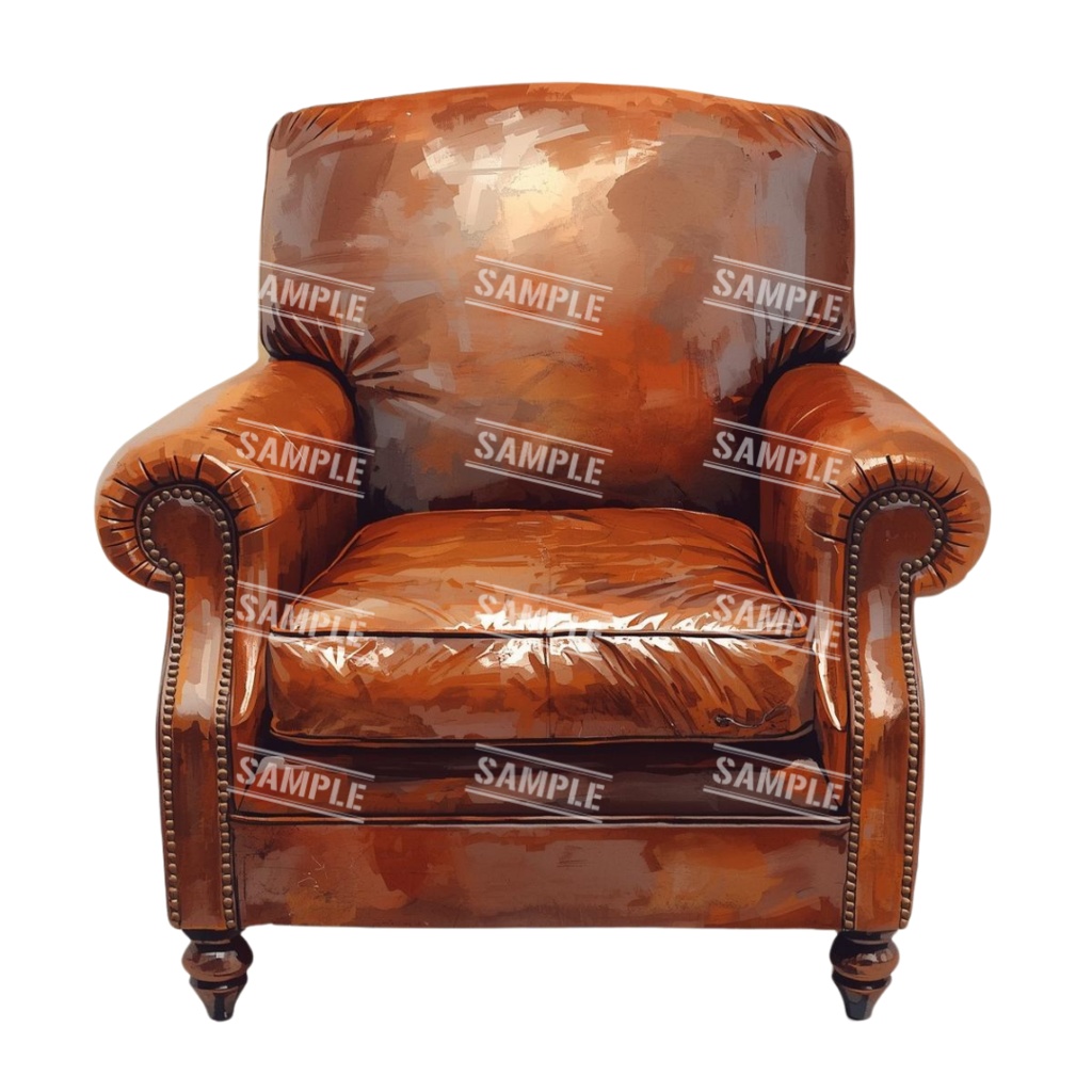 『chairs ~color ver.~』 水彩画風 背景透過PNG素材 39点セット