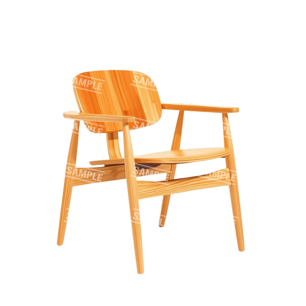 『chairs ~color ver.~』 水彩画風 背景透過PNG素材 39点セット