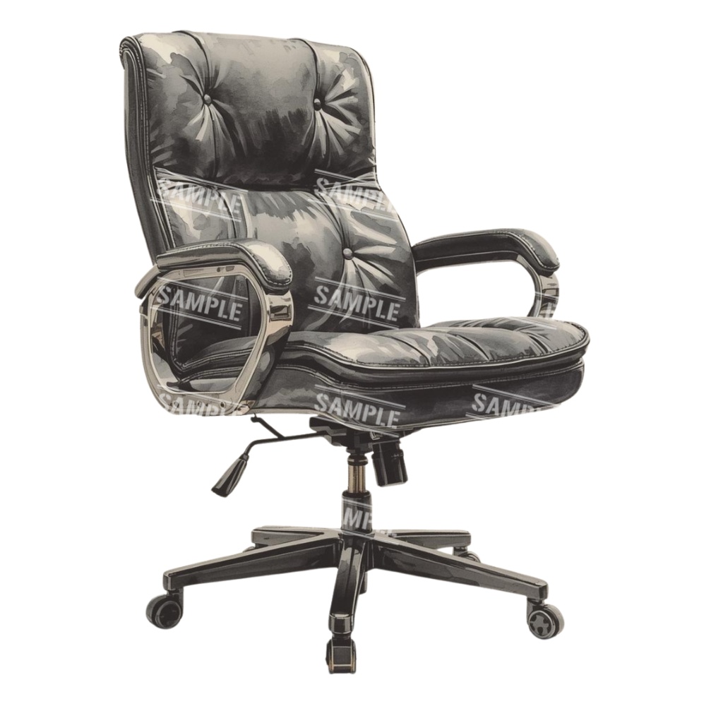 『chairs ~color ver.~』 水彩画風 背景透過PNG素材 39点セット