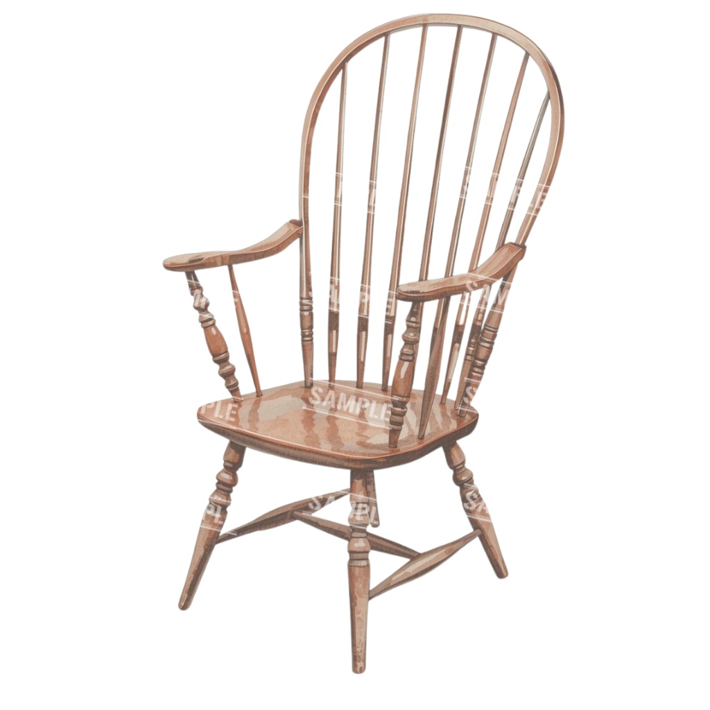 『chairs ~color ver.~』 水彩画風 背景透過PNG素材 39点セット