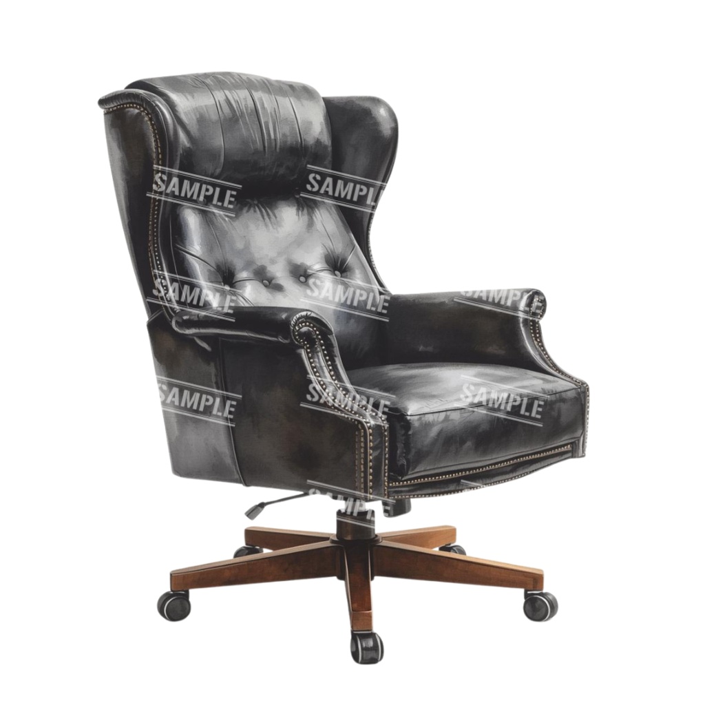 『chairs ~color ver.~』 水彩画風 背景透過PNG素材 39点セット