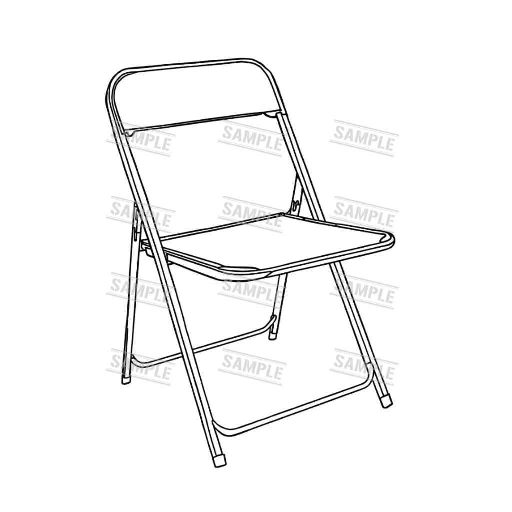 『chairs ~monochrome ver.~(椅子/モノクロ版)』 背景透過PNG素材 30点セット