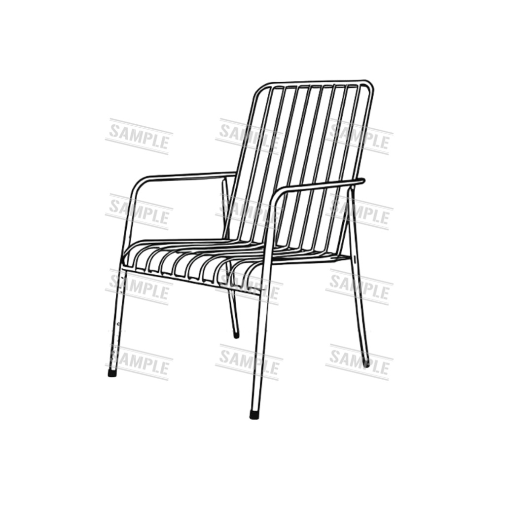 『chairs ~monochrome ver.~(椅子/モノクロ版)』 背景透過PNG素材 30点セット