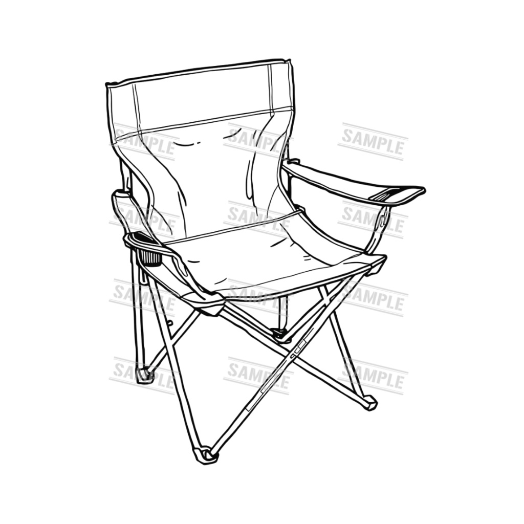 『chairs ~monochrome ver.~(椅子/モノクロ版)』 背景透過PNG素材 30点セット