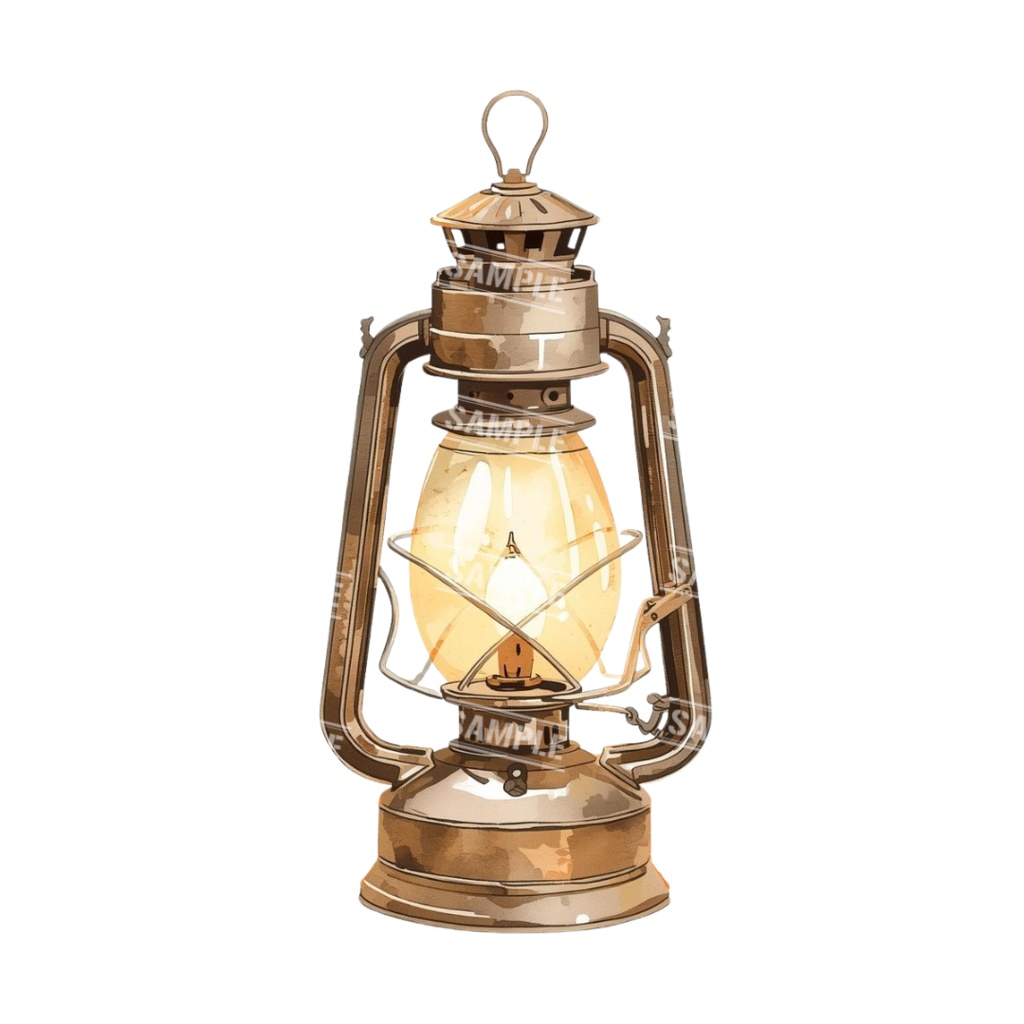 『lighting(照明)』水彩画風 背景透過PNG素材 27点セット