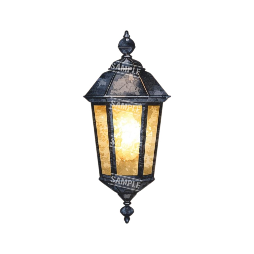 『lighting(照明)』水彩画風 背景透過PNG素材 27点セット