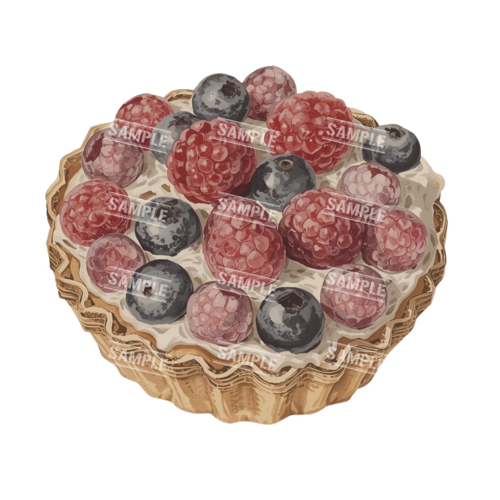 『cafe(クリーム色)』水彩画風 背景透過PNG素材 26点セット