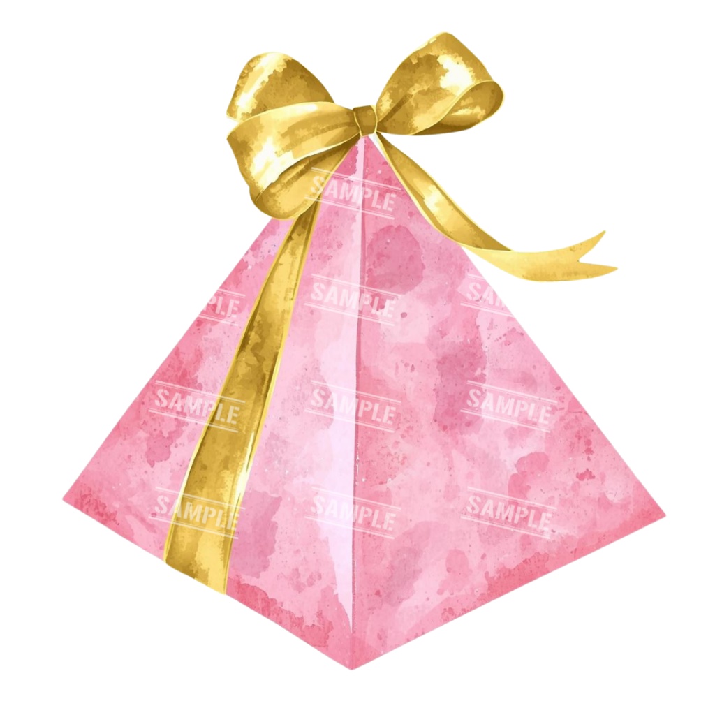 『present』水彩画風 背景透過PNG素材 41点セット