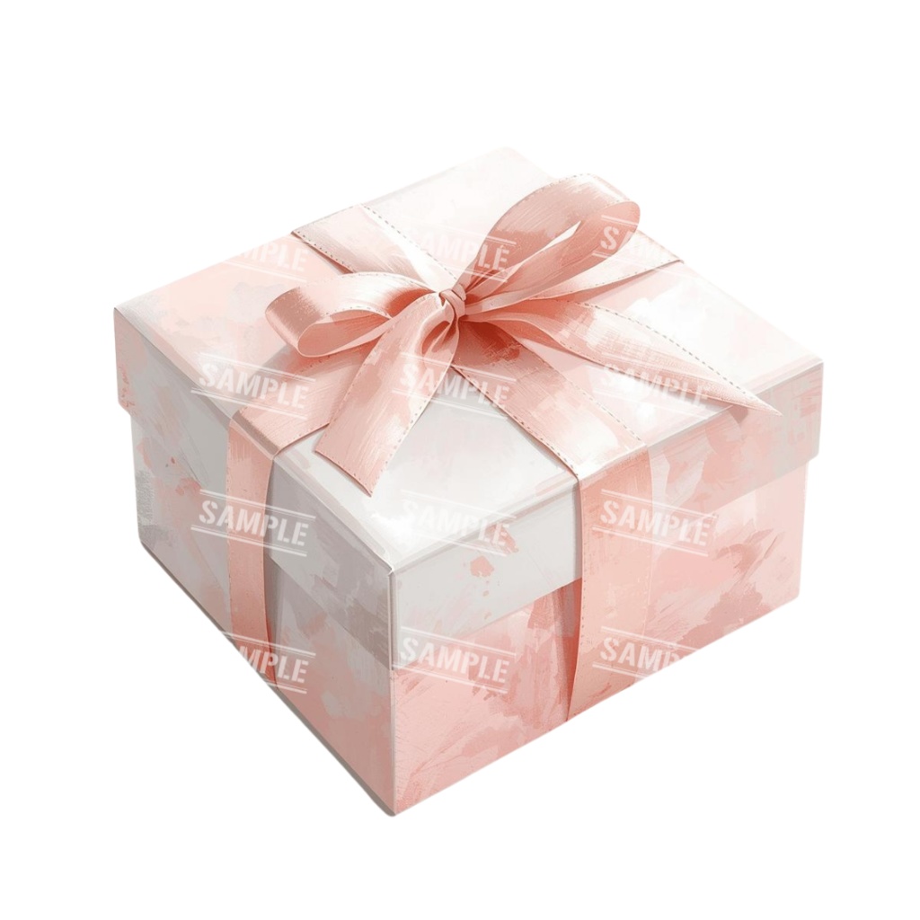 『present』水彩画風 背景透過PNG素材 41点セット