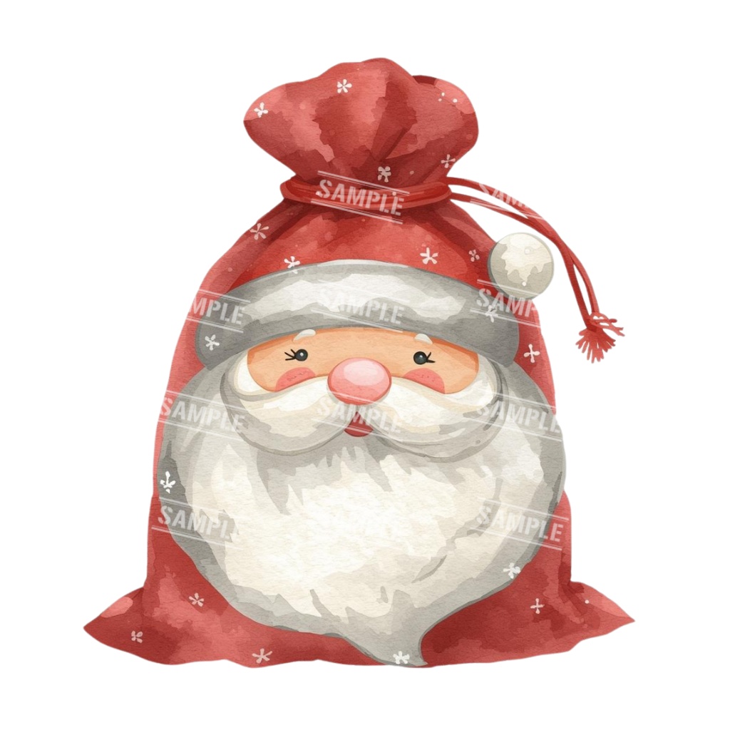 『present』水彩画風 背景透過PNG素材 41点セット