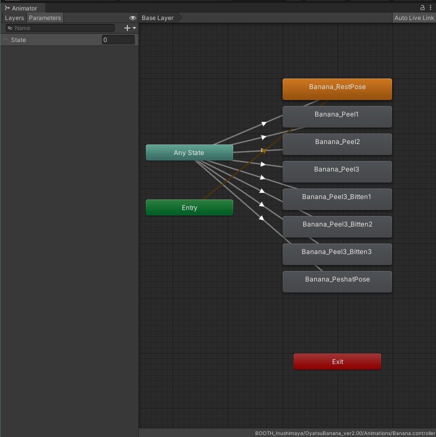 おやつバナナ【アニメーション付き3Dモデル】