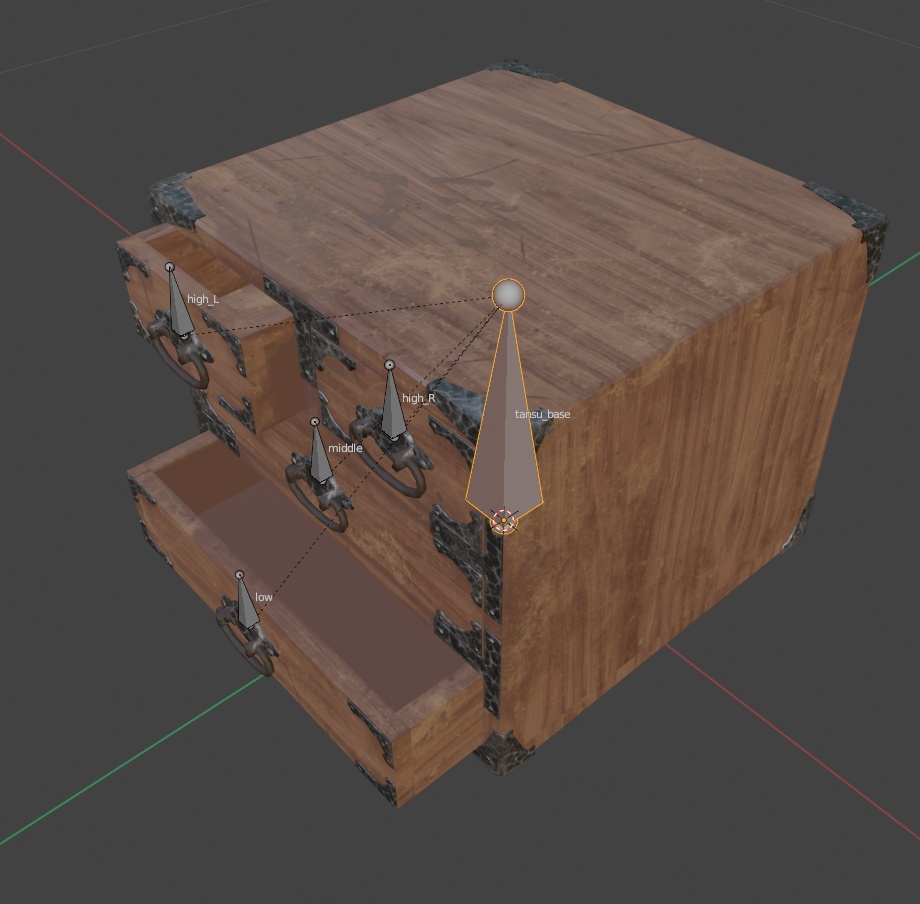 3Dモデル_和箪笥_Japanese chest