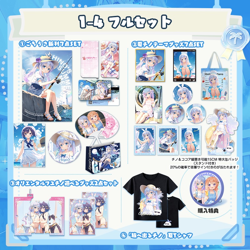 限定特典付き C108 ごちうさ新作１－４フルセット　直筆サインが当たれるチャンス！