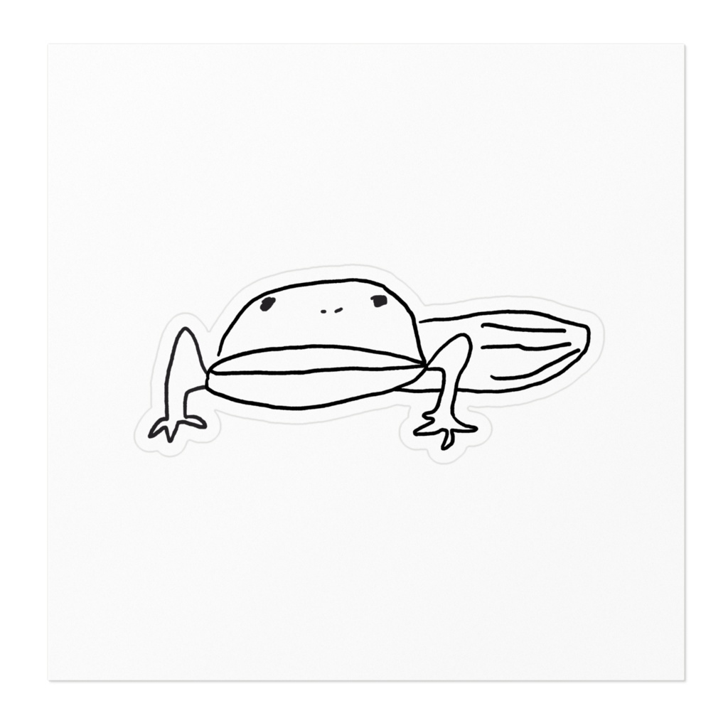 カエルのような化け物ステッカー