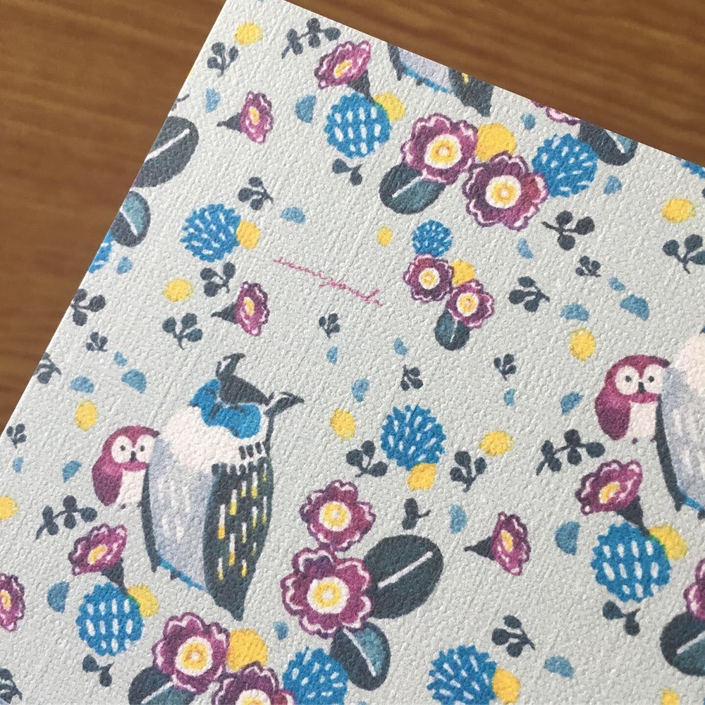 ポストカード(同柄2枚セット) フクロウと植物