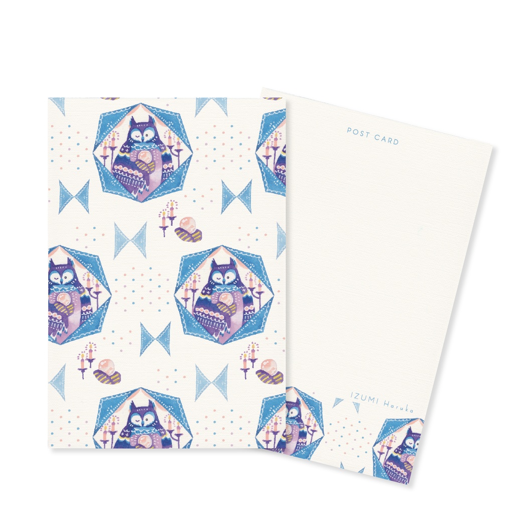 フクロウポストカード3枚セット