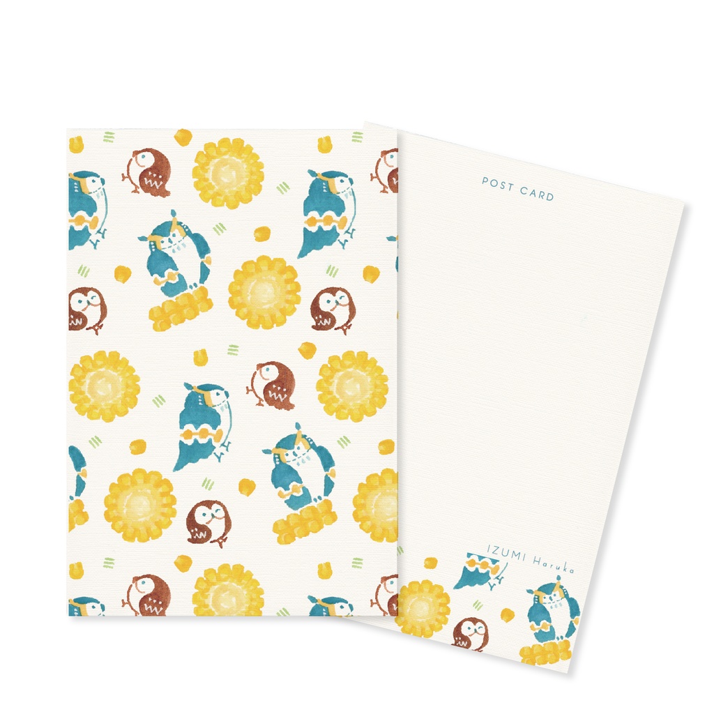フクロウポストカード3枚セット