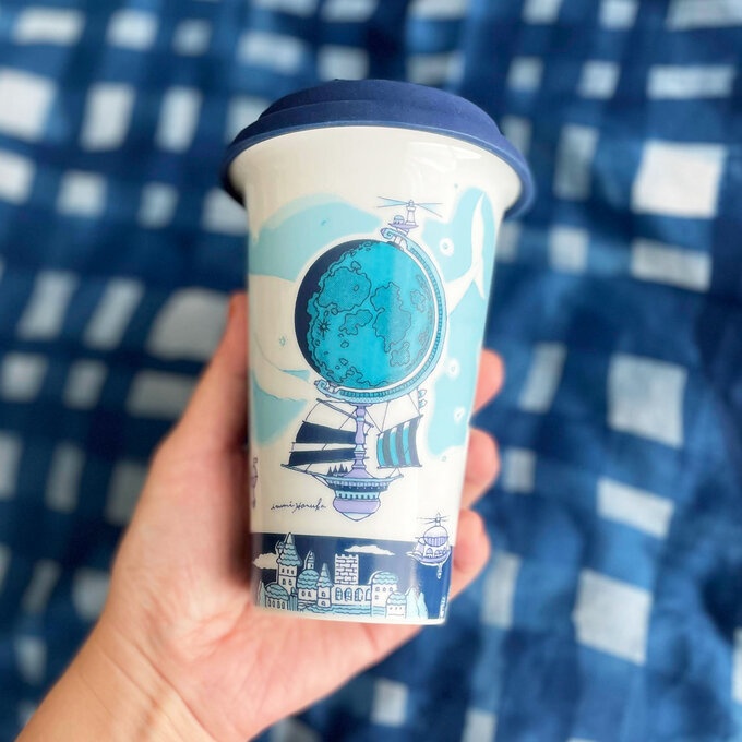 有田焼 Traveling Tumbler 「飛行船都市と霧鯨」★発送はクロネコ着払です★