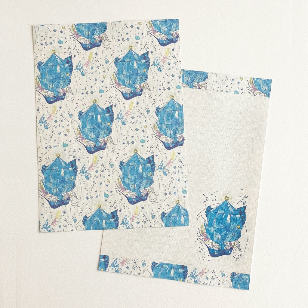 レターセット 飛行船都市3種