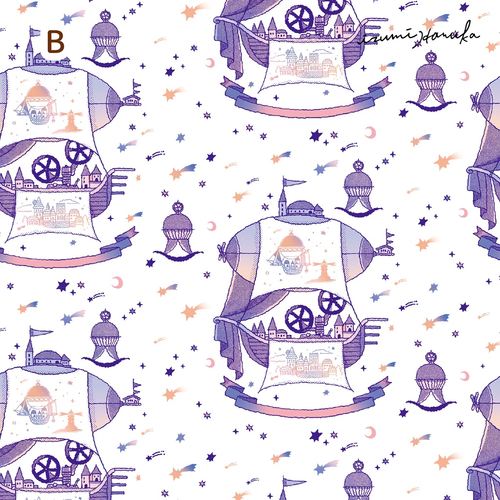 レターセット 飛行船都市3種