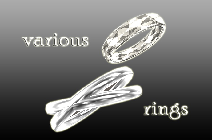 【vrchat向け】various rings【指輪】