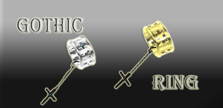 【vrchat向け】gothic ring 【指輪】【PB対応】