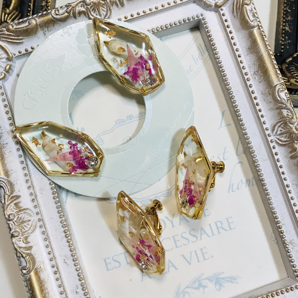 アリア hexagon ピアス/イヤリング