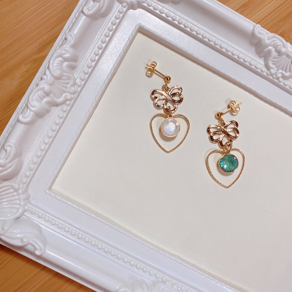 源氏 ハートフープ ピアス/イヤリング