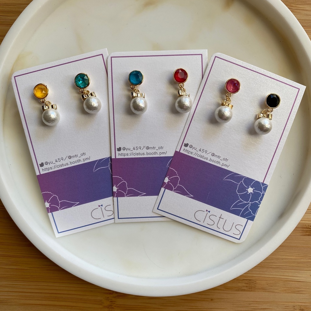 ♛【sky二次創作】恒常ケ-プ1粒アシメピアス※片耳のみ