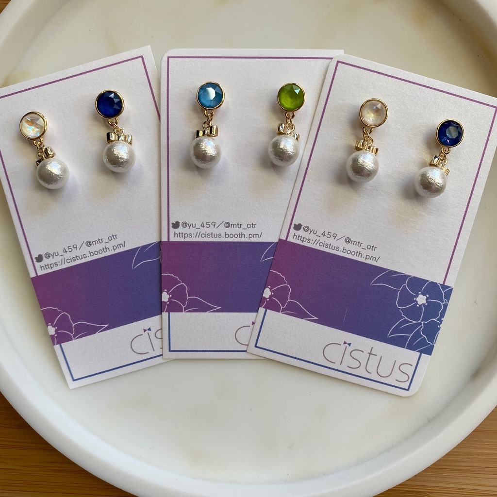 ♛【sky二次創作】恒常ケ-プ1粒アシメピアス※片耳のみ