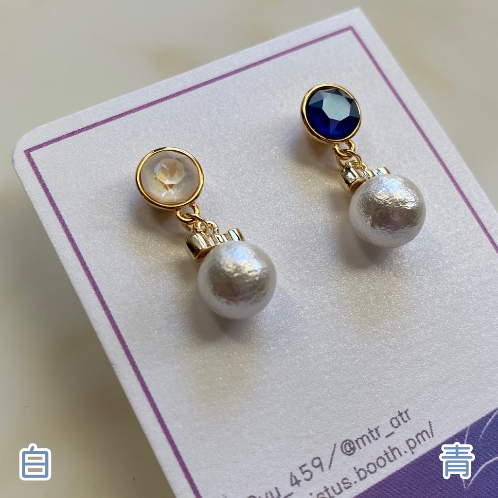 ♛【sky二次創作】恒常ケ-プ1粒アシメピアス※片耳のみ