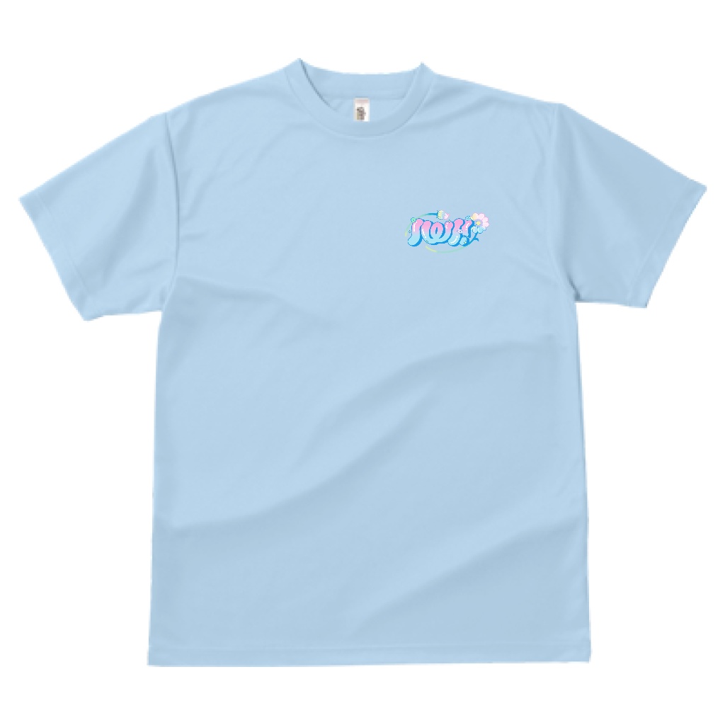 【ライトブルー】IWI!メンカラロゴ・ドライTシャツ