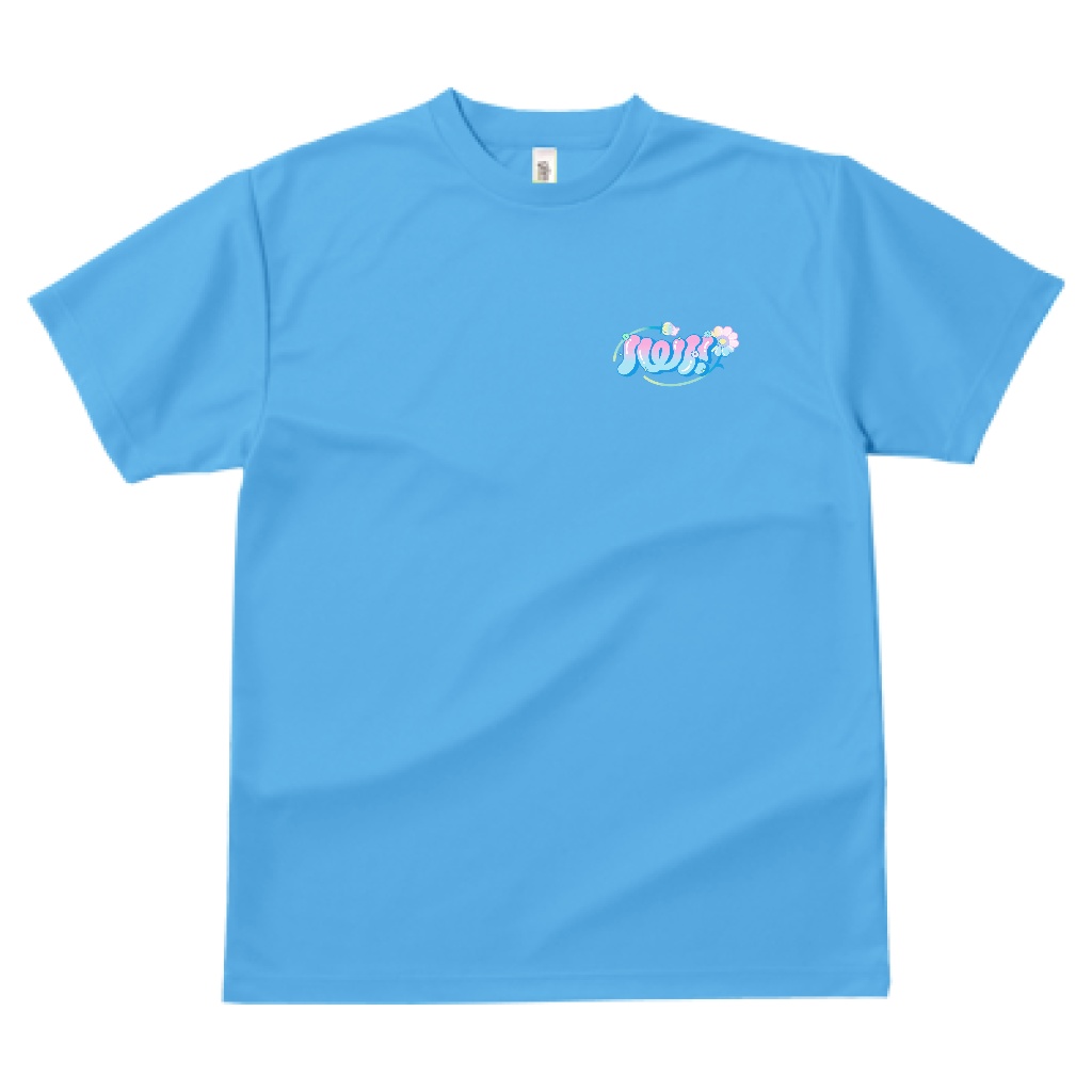 【ブルー】IWI!メンカラロゴ・ドライTシャツ