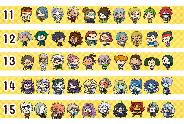 イナイレシール11～15