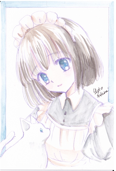 メイドと白猫　　
