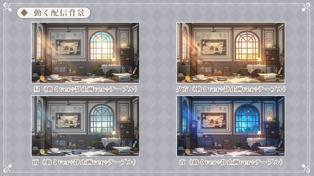 Vtuber【動く配信背景】探偵社