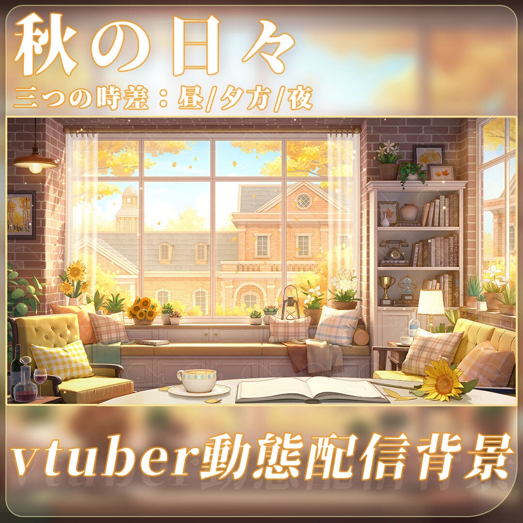 vtuber向け【動く配信背景】秋の日々/ 背景+shoost エフェクト